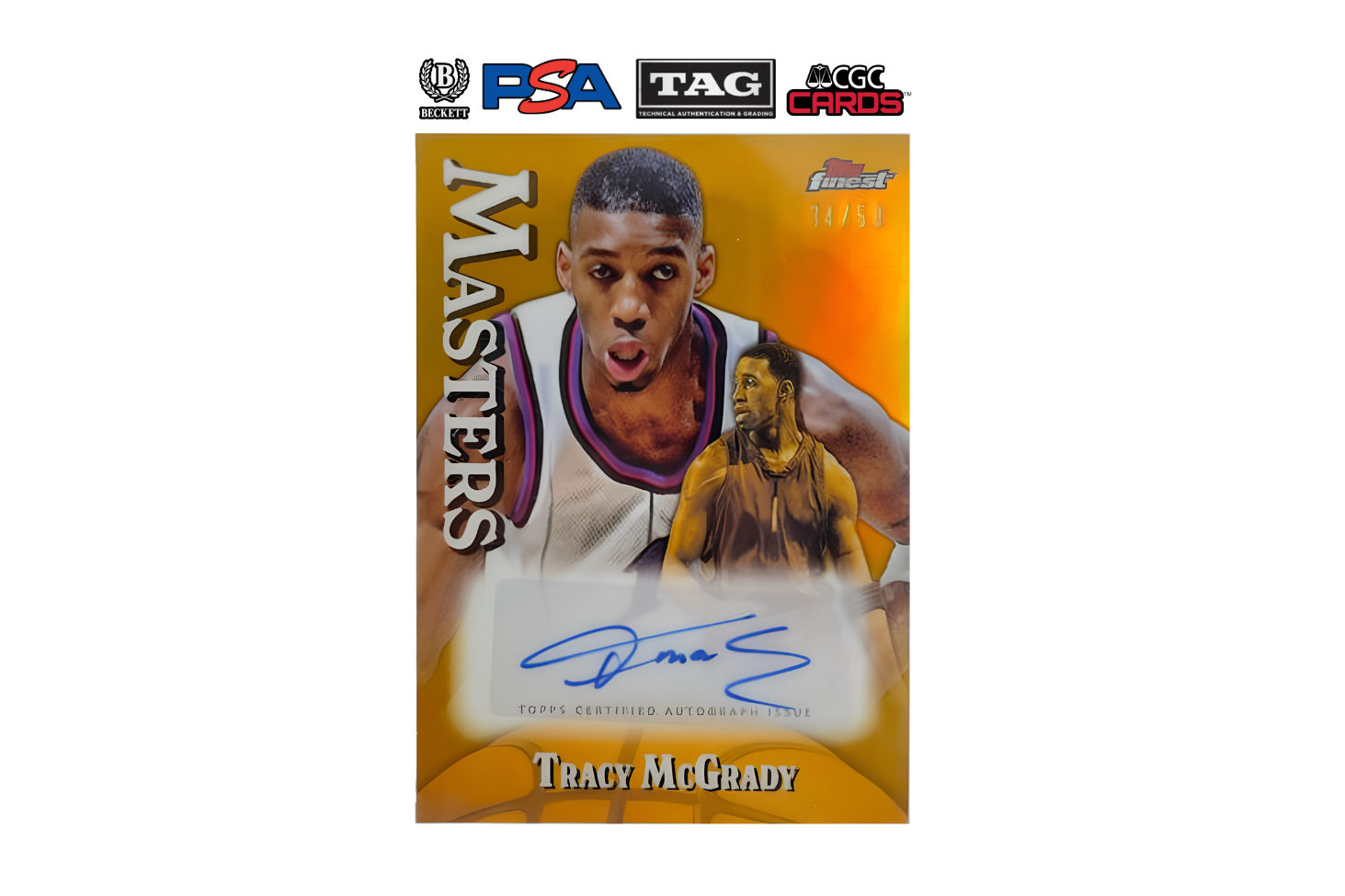 2024-25 Topps Finest Tracy McGrady Masters Autograph Gold /50