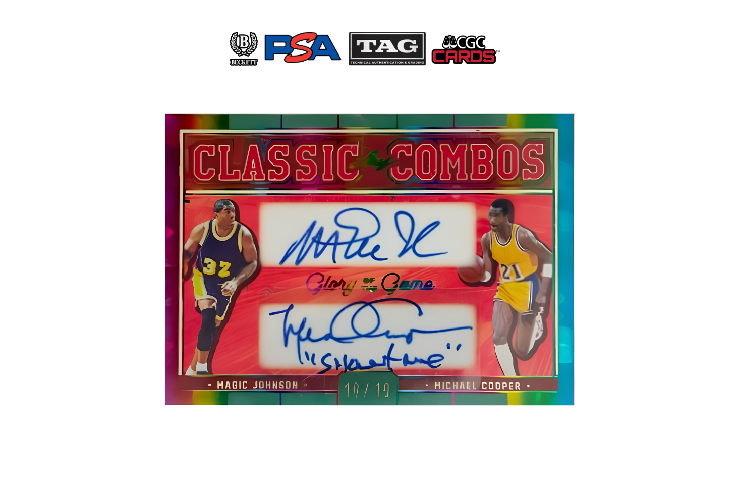 2025 Leaf Glory of the Game Magic Johnson and Michael Cooper Classic Combo /10