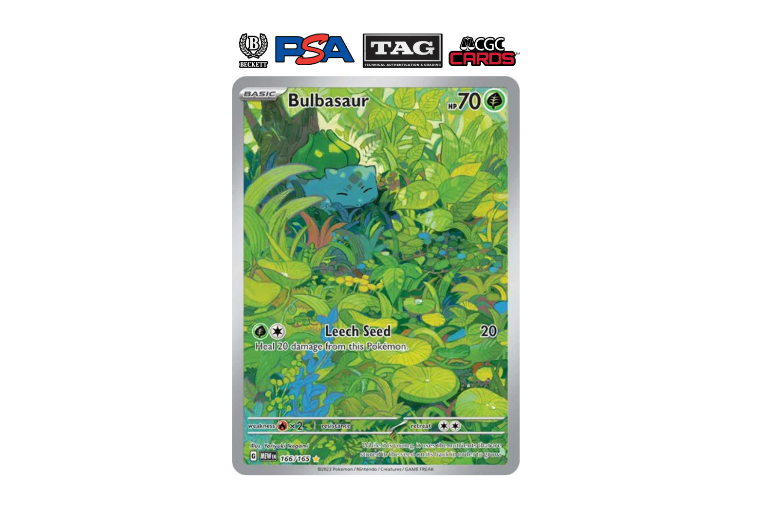 2023 Pokemon Scarlet & Violet 151 EN Bulbasaur Illustration Rare 166/165
