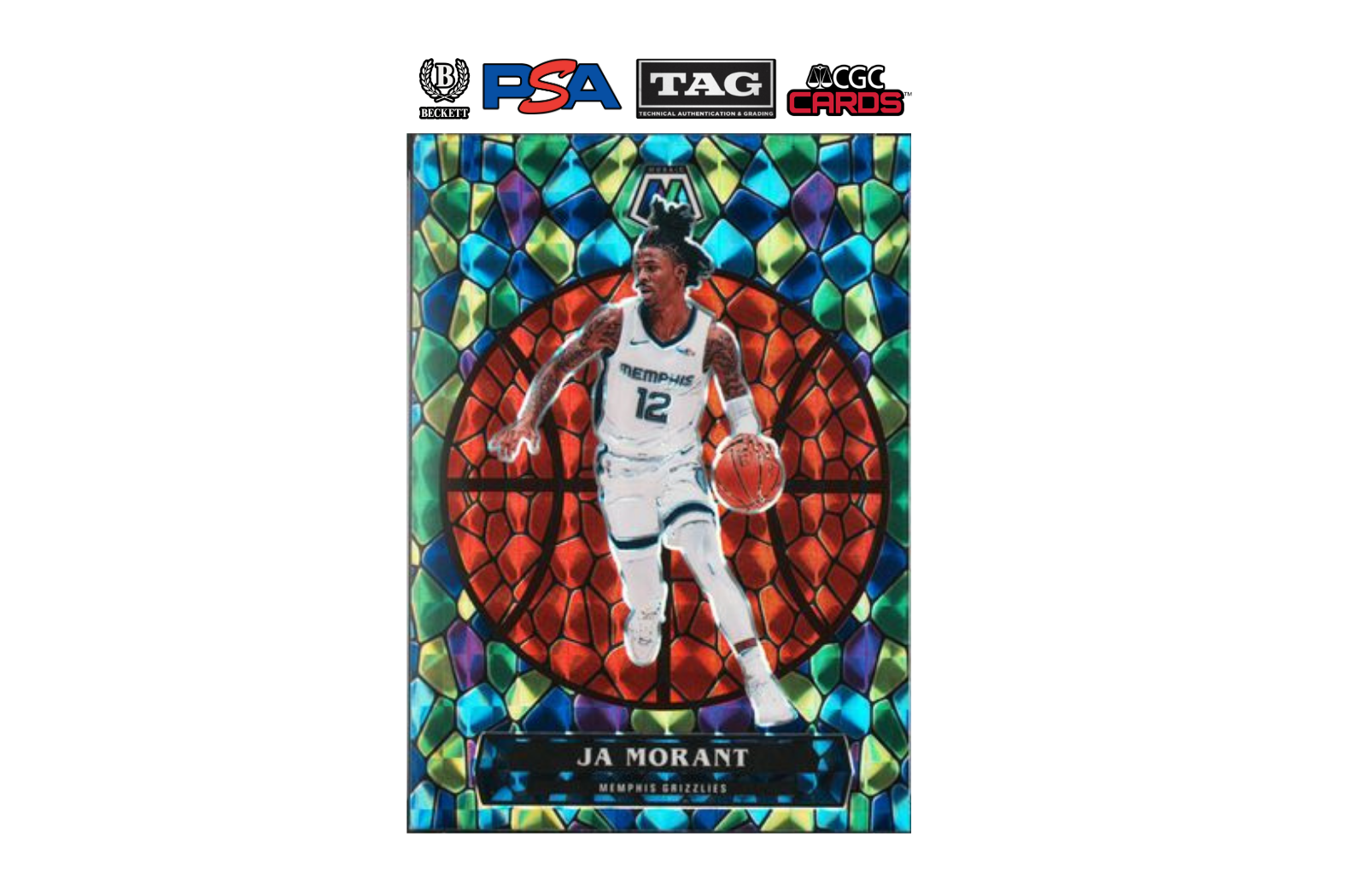 2020-21 Panini Mosaic Ja Morant #6 Stained Glass