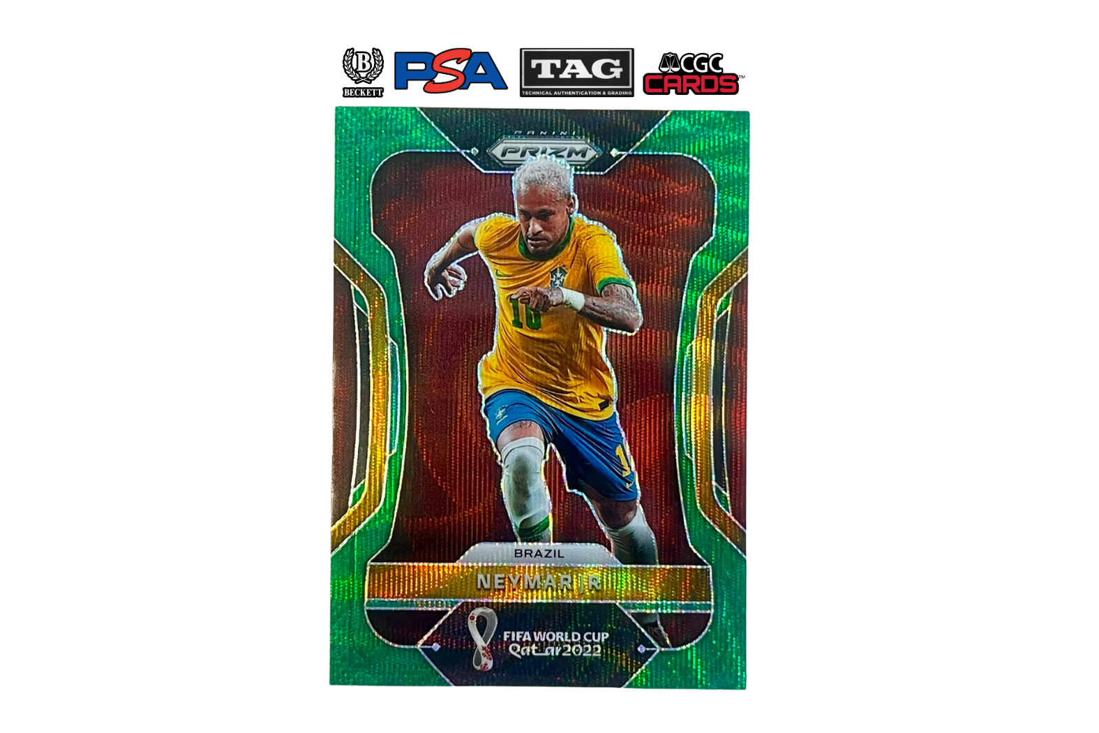 2022 Prizm World Cup Qatar Neymar jr #32 Green Wave