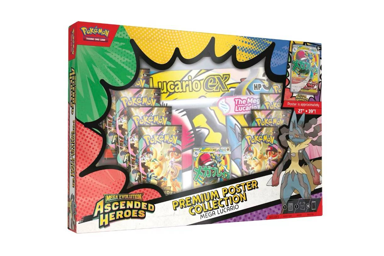 2026 Pokémon Mega Evolution Ascended Heroes Mega Lucario Premium Poster Collection