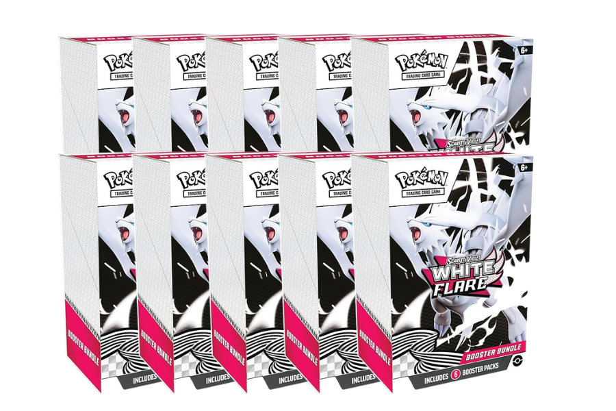 2025 Pokémon Scarlet & Violet  White Flare Booster Bundle Lot of 10