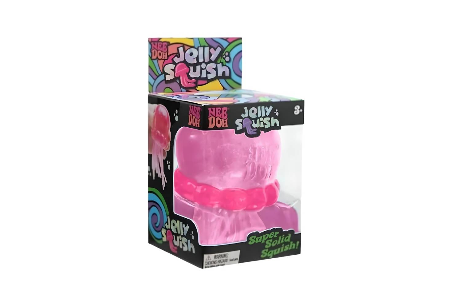 NeeDoh JellySquish Squishy Fidget Toy Pink