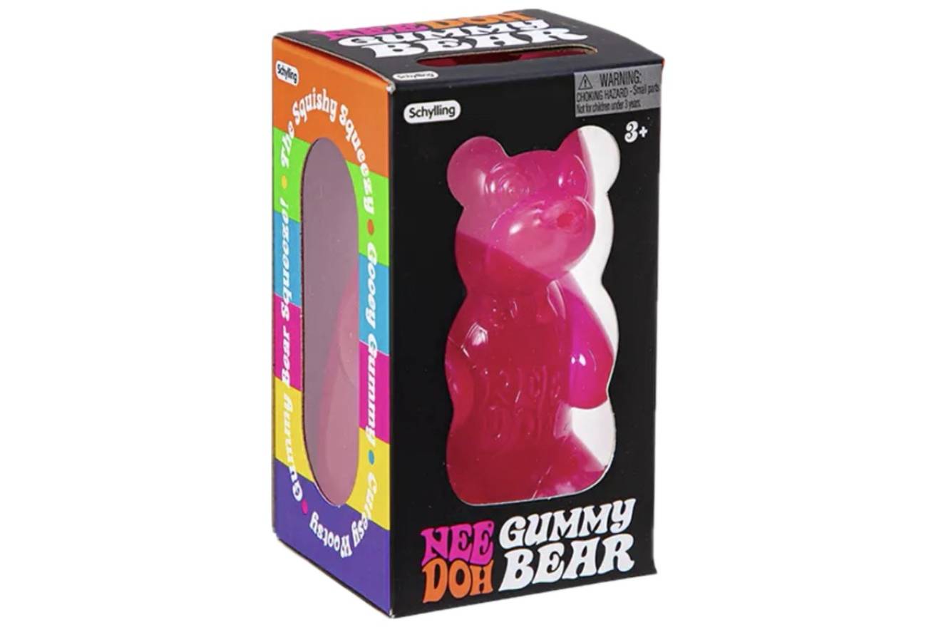 NeeDoh Gummy Bear Squishy Fidget Toy Pink