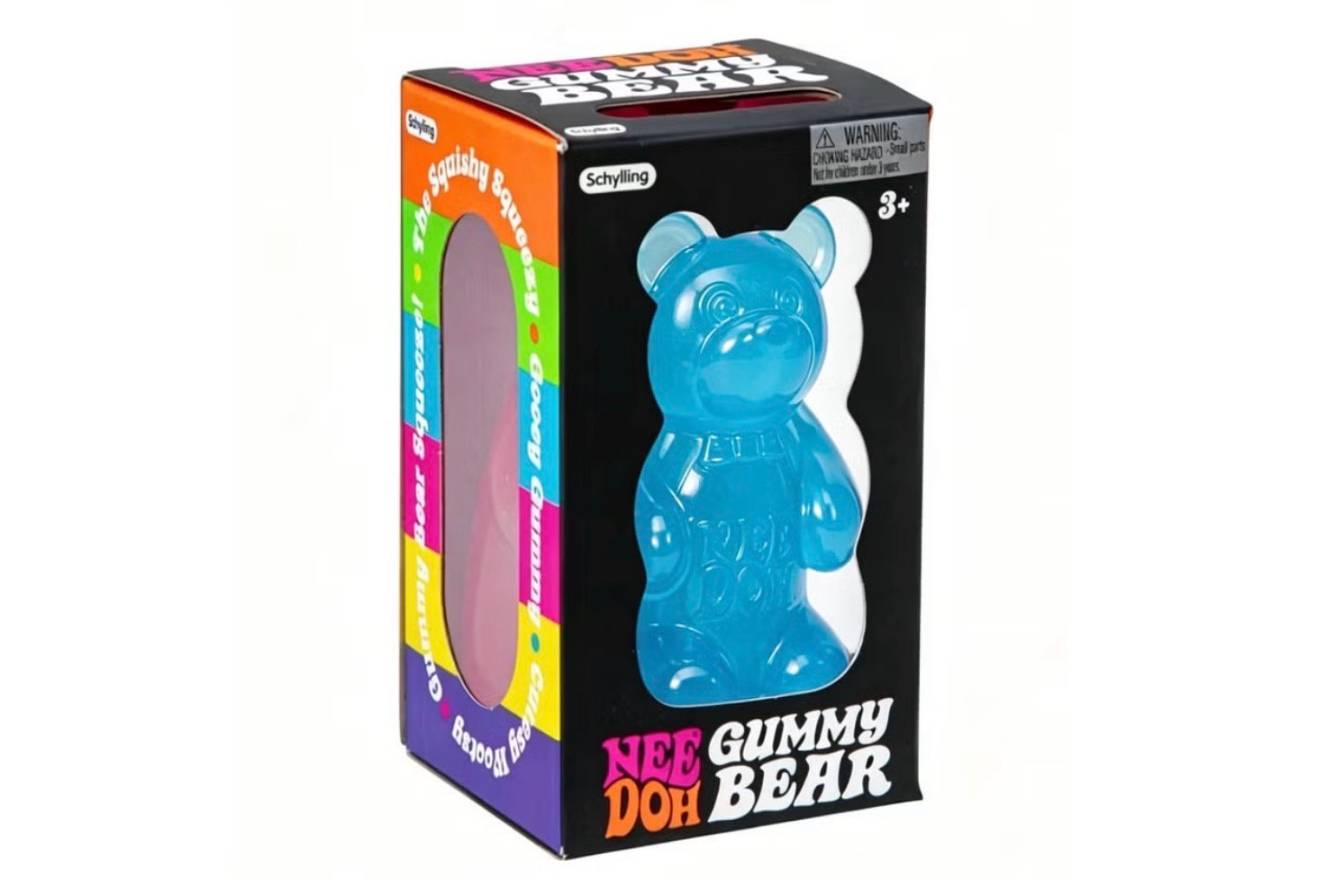 NeeDoh Gummy Bear Squishy Fidget Toy Blue