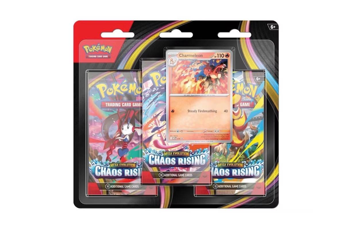 2026 Pokémon Mega Evolution Chaos Rising Charmeleon 3 Pack Blister