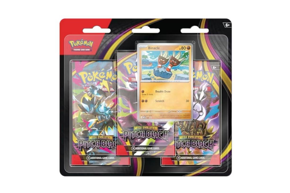 2026 Pokémon Mega Evolution Pitch Black 3 Pack Blister