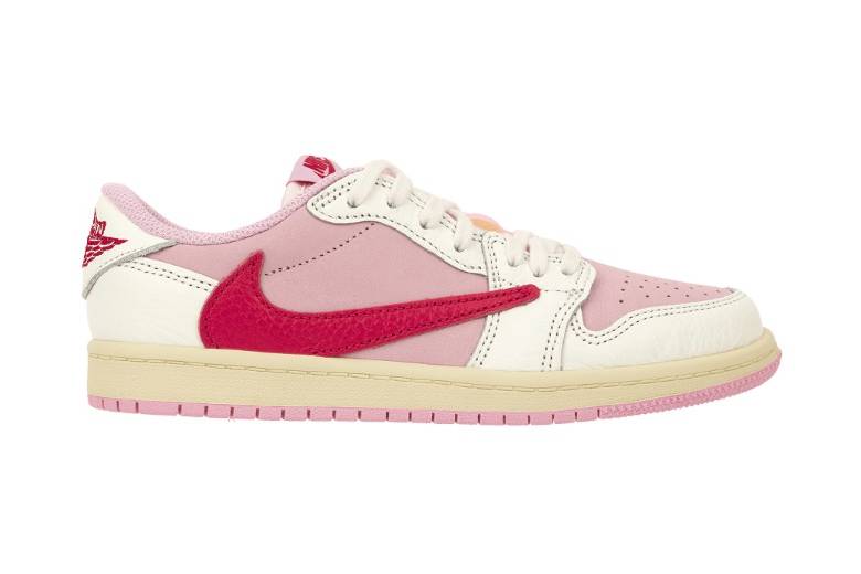 Jordan 1 Retro Low OG SP Travis Scott Sail Tropical Pink (PS)