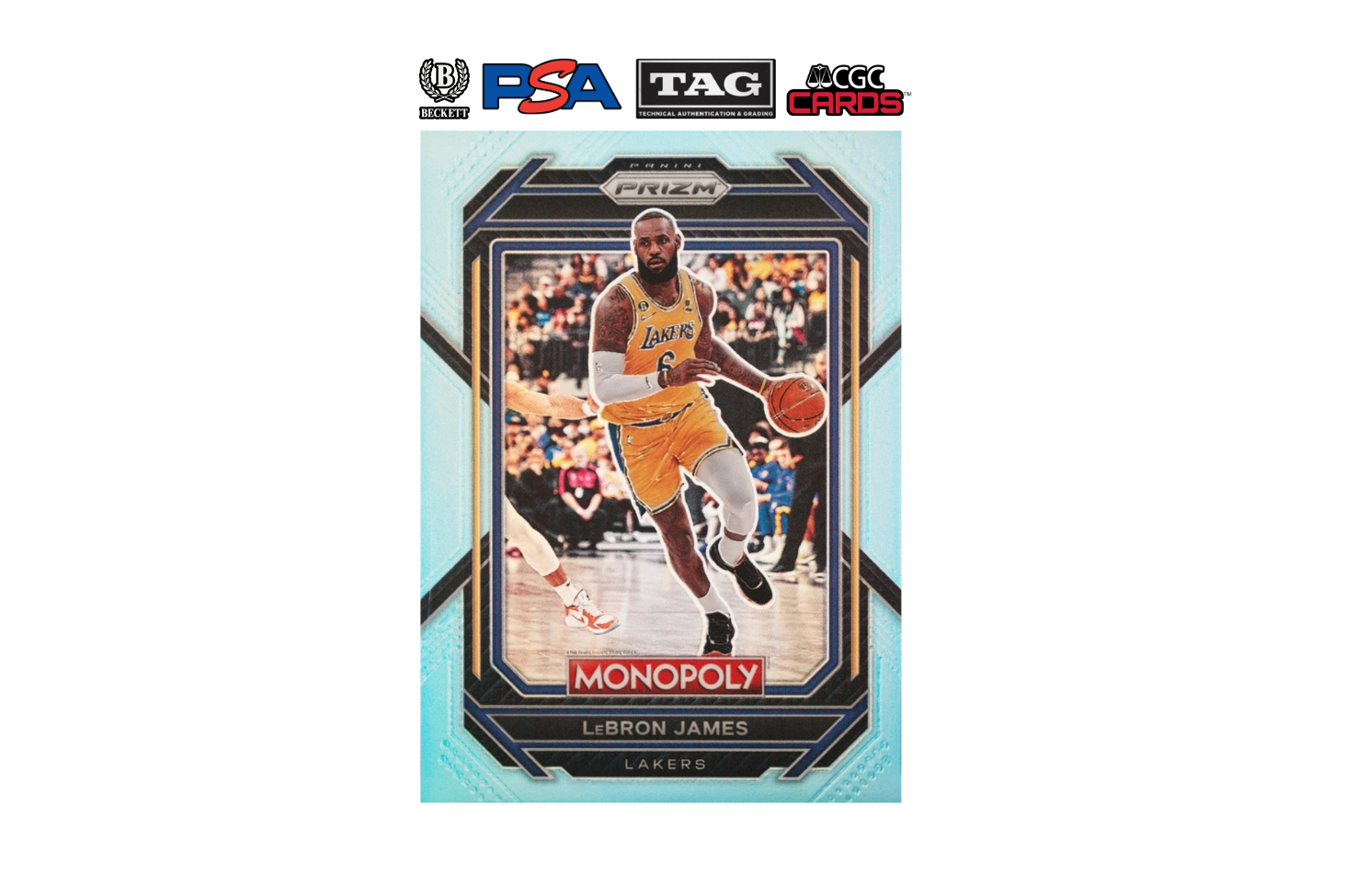 2022-23 Prizm Monopoly LeBron James #40 Light Blue Prizm /199
