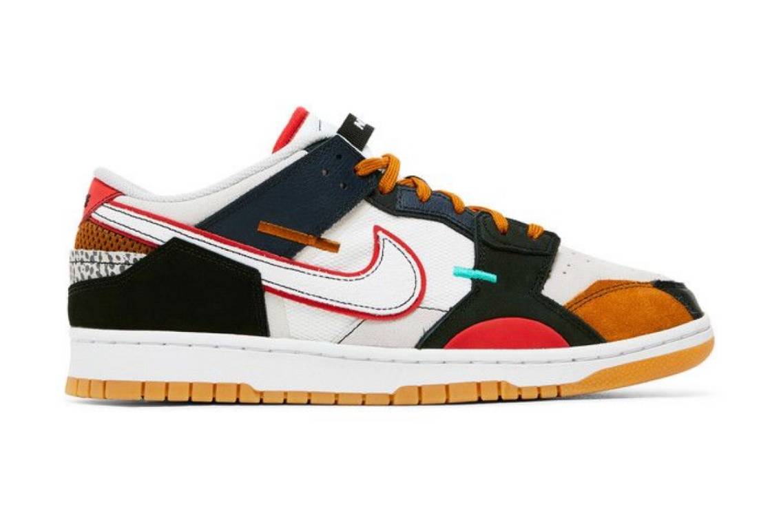 Nike Dunk Low Scrap Black Grey University Red
