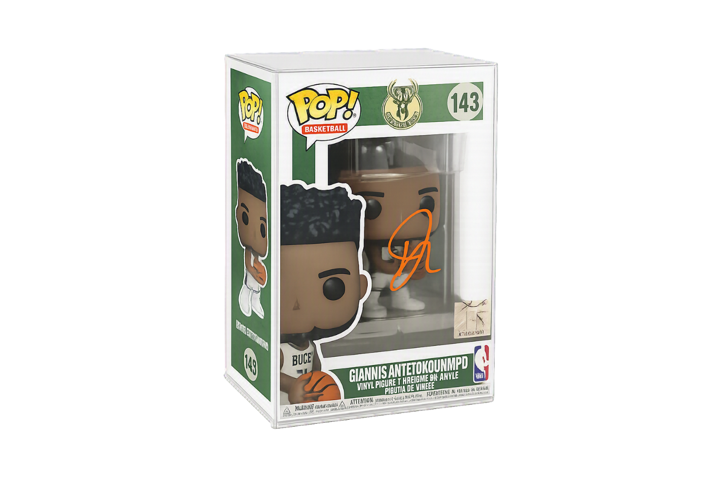 Funko Pop! Basketball Milwaukee Bucks Giannis Antetokounmpo #143 Signed JSA Authenticated