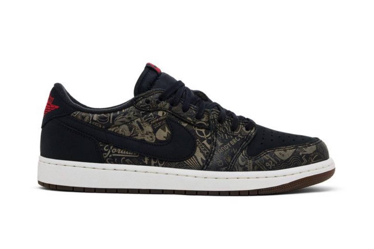 Jordan 1 Retro Low OG Laser Black University Red