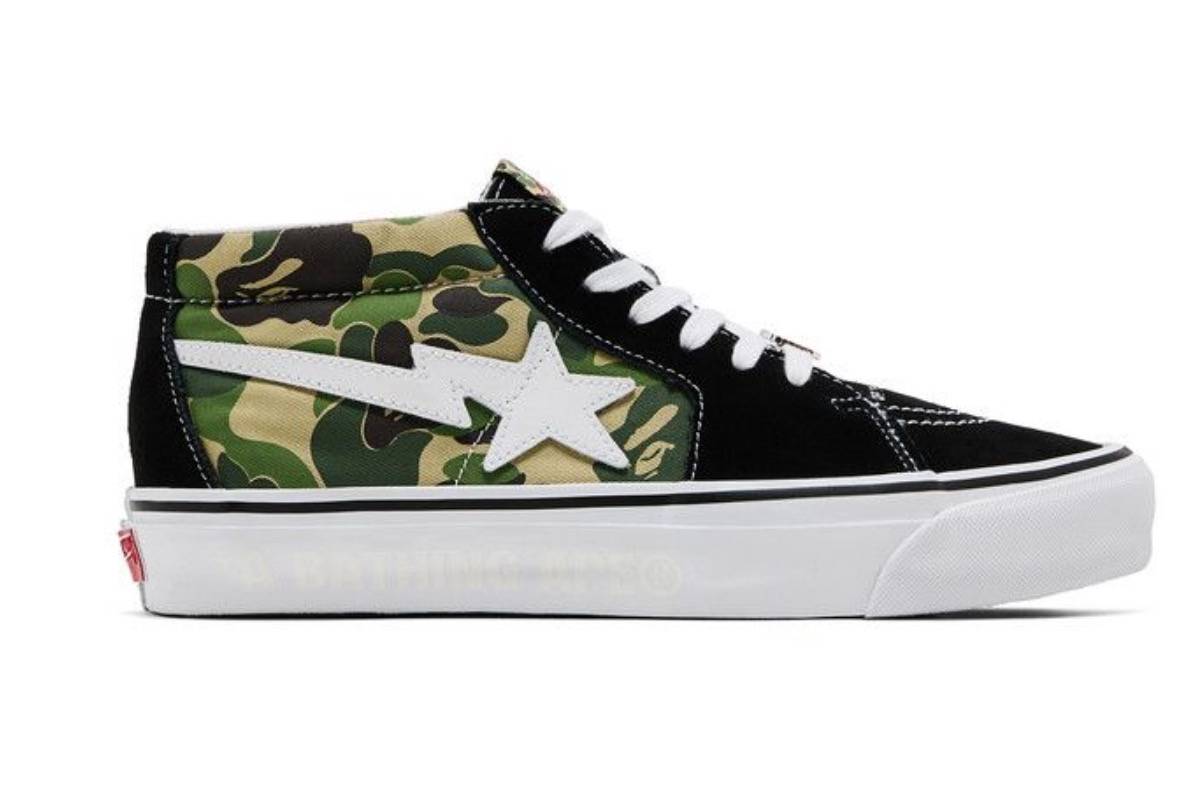Vans LX Sk8-Mid Bape ABC Camo Black Green