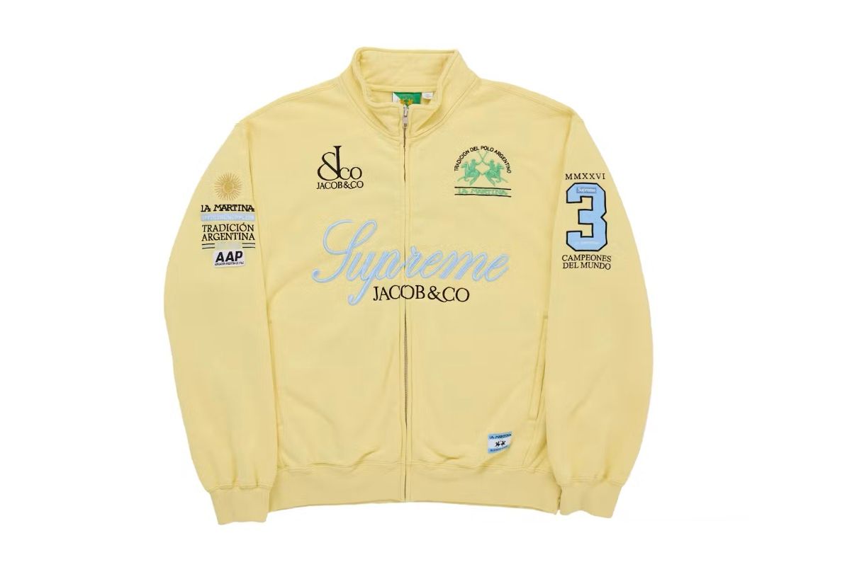 Supreme La Martina Zip Up Sweatshirt Yellow