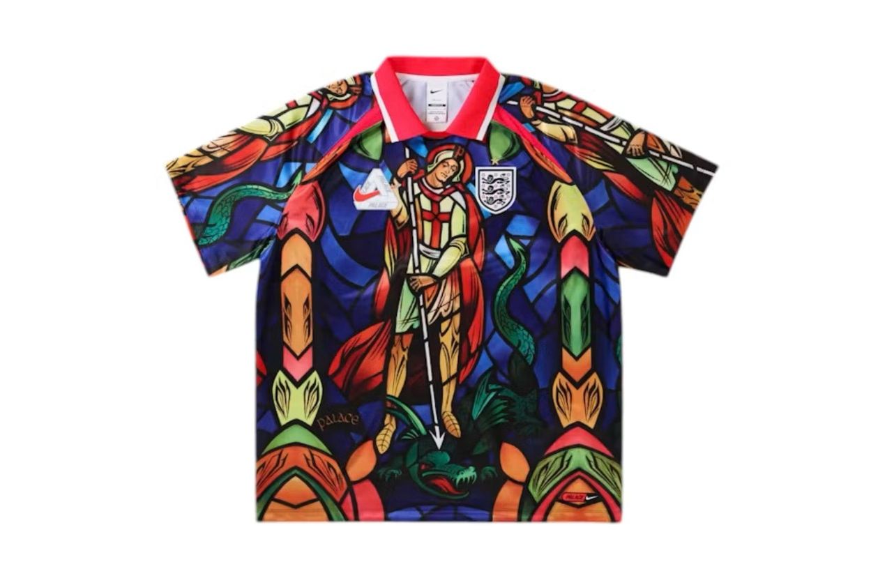 Palace x Nike England Dri-FIT Football Jersey Bright Crimson