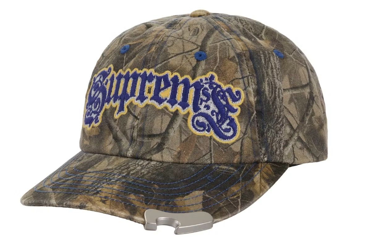 Supreme Bottle Opener 6-Panel Hat Brown Camouflage