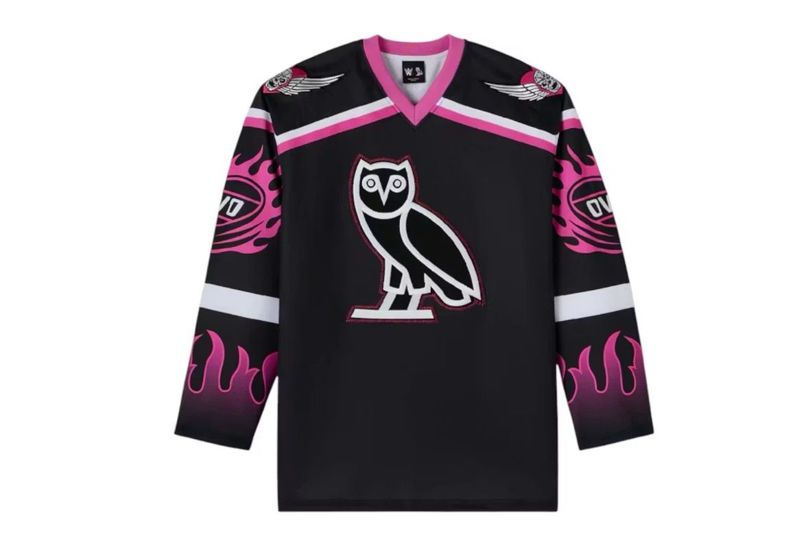 OVO x WWE Bret Hart The Hitman Hockey Jersey Black