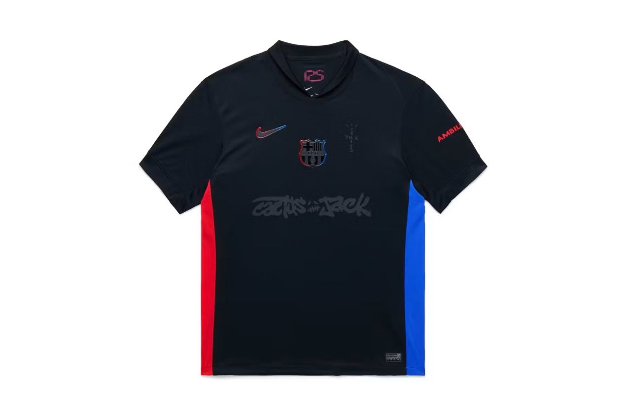 Travis Scott x FC Barcelona 2024/25 Match Away Cactus Jack Jersey Black
