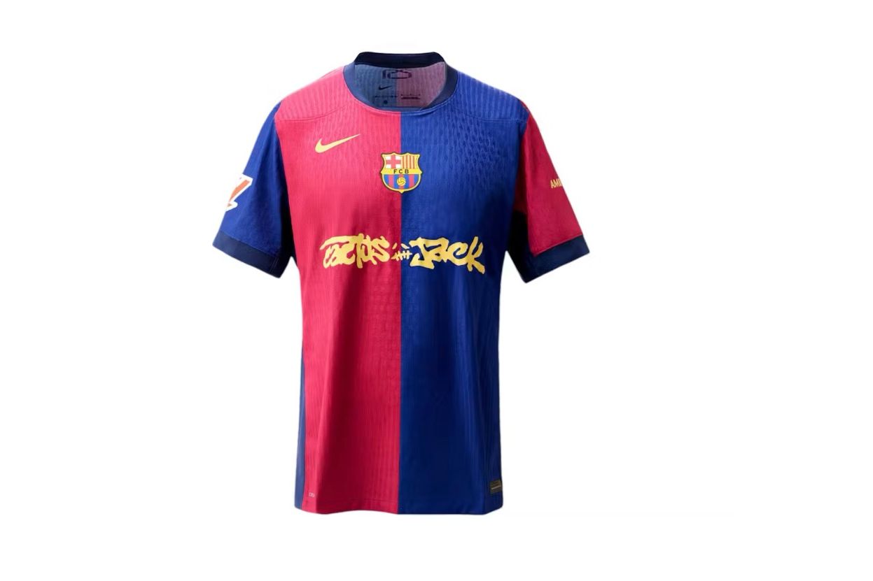 FC Barcelona x Travis Scott Limited Edition Match Home 2024/25 Jersey Blue/Scarlet