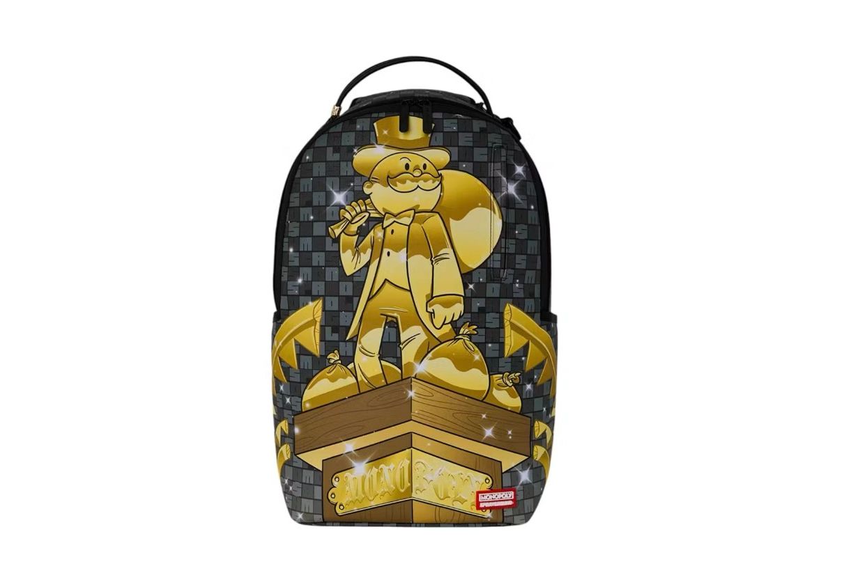 Sprayground Monopoly Collab Get the Gold Backpack Multicolor
