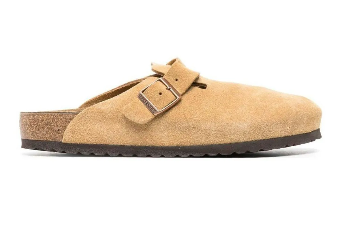 Birkenstock Boston Suede Latte Cream (Women's)