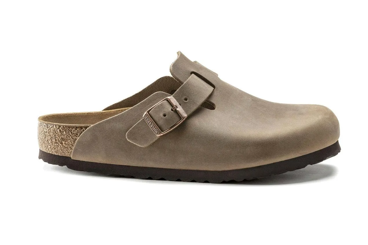 Birkenstock Boston Oiled Leather Tobacco Brown