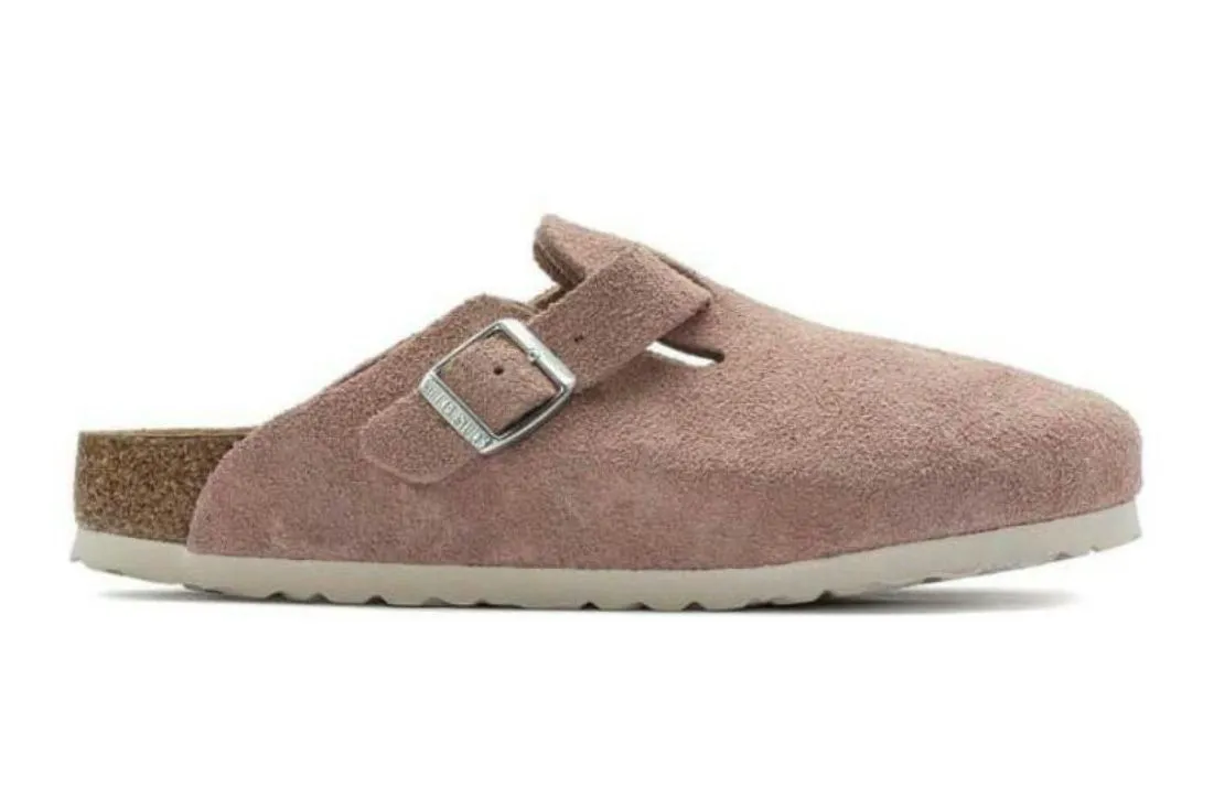 Birkenstock Boston Soft Footbed Suede Pink Clay